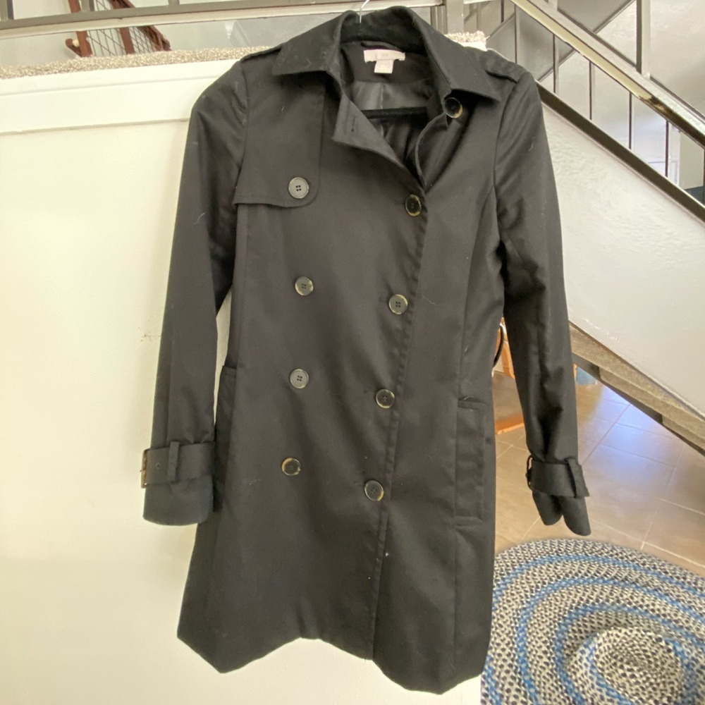 H&M Black Trenchcoat Size 2